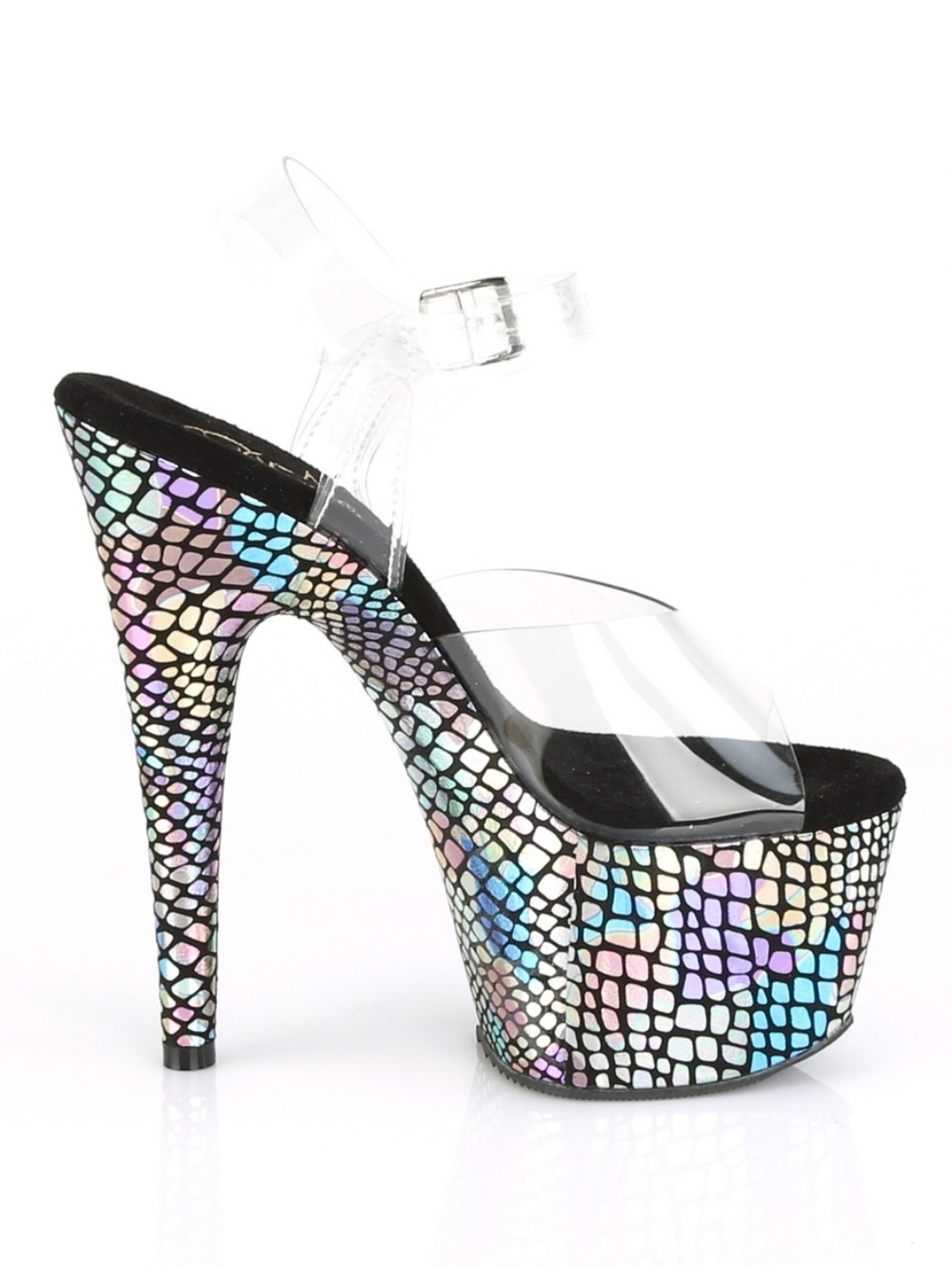 Pleaser 7" Adore Purple Hologram Snake Platfom